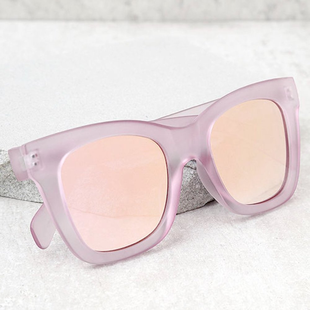 QUAY After Hours Pink Mirror Lens Sunglasses